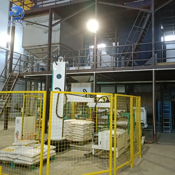 High Productivity Food Chemical Carton Bag Palletizing Machine Industrial Stacking Robot Single Column Palletizer — image 6