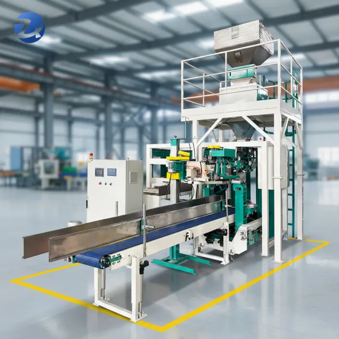Fully Automatic Rice Fertilizer Wood Corn Pellet Sand 10kg 50kg Packaging Sealing Machine Seed Bean Wheat Coffee Packing Machine — image 2