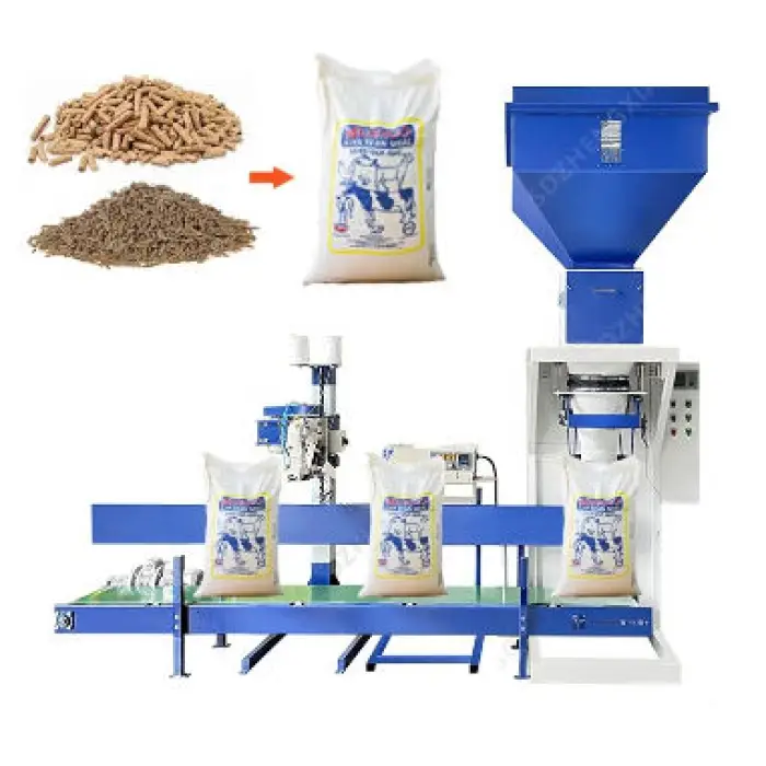 Granule Bagging Machine 5-50kg Packing Rice Fertilizer Plastic Pellet Corn Animal Feed Pet Food Pellet Filling Packaging Machine — image 3