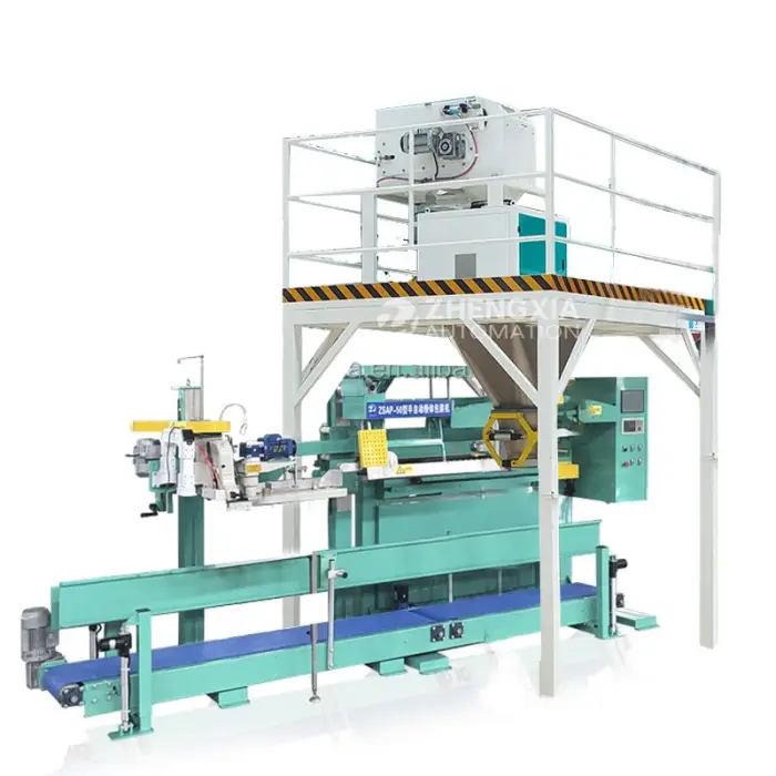 Semi Automatic Industrial Granule Ice Wheat Corn Animal Feed Pellets Seeds 25kg 50kg Bag Weighing Filling Packing Machine — image 2