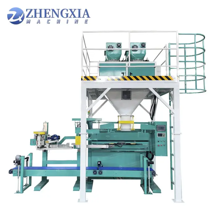 Semi Automatic Industrial Granule Ice Wheat Corn Animal Feed Pellets Seeds 25kg 50kg Bag Weighing Filling Packing Machine — image 5