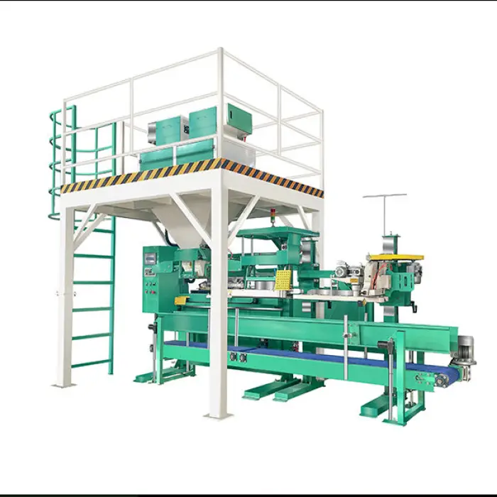 Semi Automatic Industrial Granule Ice Wheat Corn Animal Feed Pellets Seeds 25kg 50kg Bag Weighing Filling Packing Machine — image 6