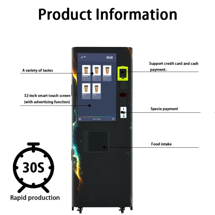 Protein Shake Vending Machine Fully Automatic Powder Mixing System Smart Screen Commercial Dispenser Self-Service Gym — image 3