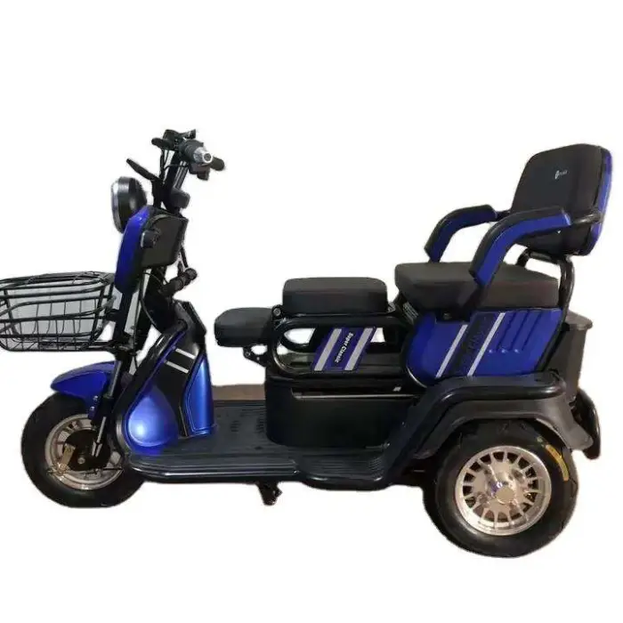 Three-Seat Electric Tricycle Supplier 3-Wheel Rear Hub Motor Lead-Acid Battery 600-1000W 31-60km Range — image 5