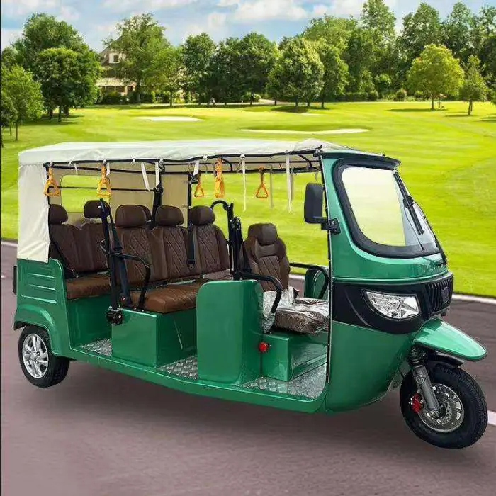 7500W Touring Trailer with Open Body Electric Tricycle >1000W Power 60-72V Voltage Motorized Passenger Vehicle — image 2