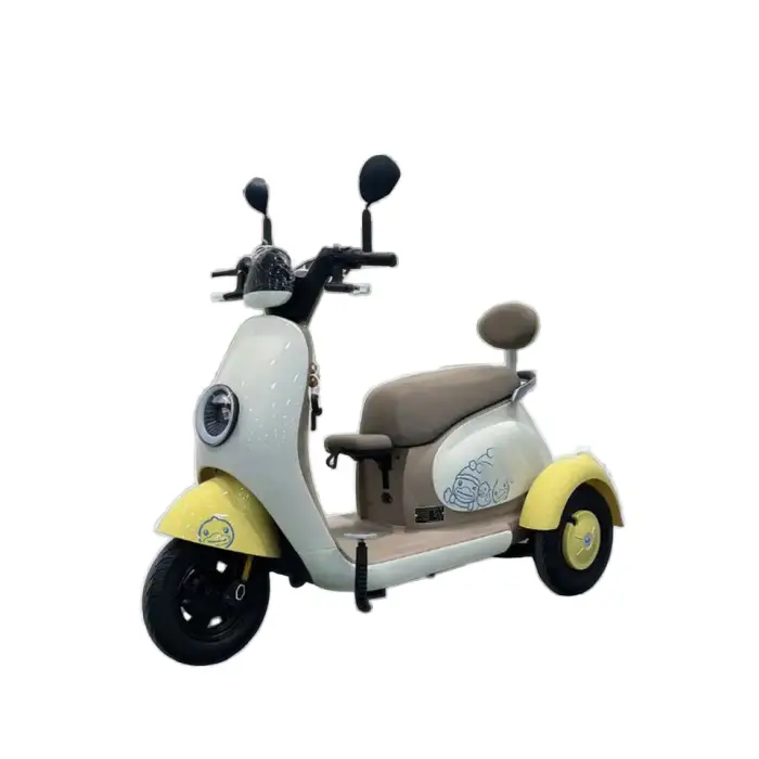 Spacious Seats 3 Wheels 3 Speed 48V 13.4Ah Adult Electric Scooter Tricycle with Brushless Motor Carbon Steel Frame — image 4