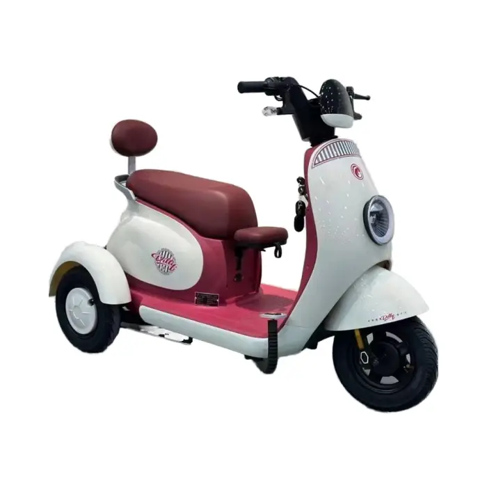 Spacious Seats 3 Wheels 3 Speed 48V 13.4Ah Adult Electric Scooter Tricycle with Brushless Motor Carbon Steel Frame — image 5