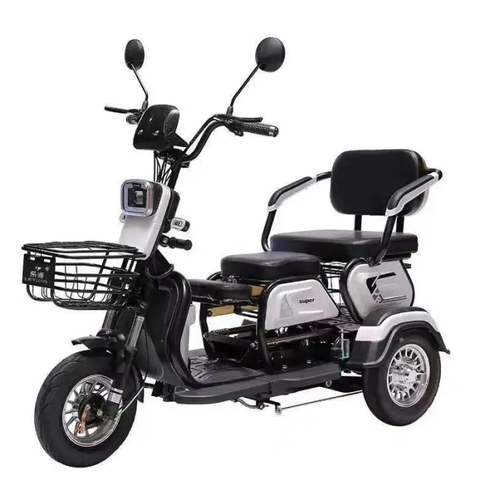 Reliable 600W 60V Brushless 3 Speed Electric Pedicab Rear Hub Motor Aluminum Frame 3 Wheels Lead-Acid Battery — image 2
