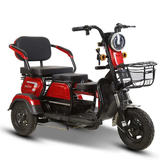 Reliable 600W 60V Brushless 3 Speed Electric Pedicab Rear Hub Motor Aluminum Frame 3 Wheels Lead-Acid Battery — image 3