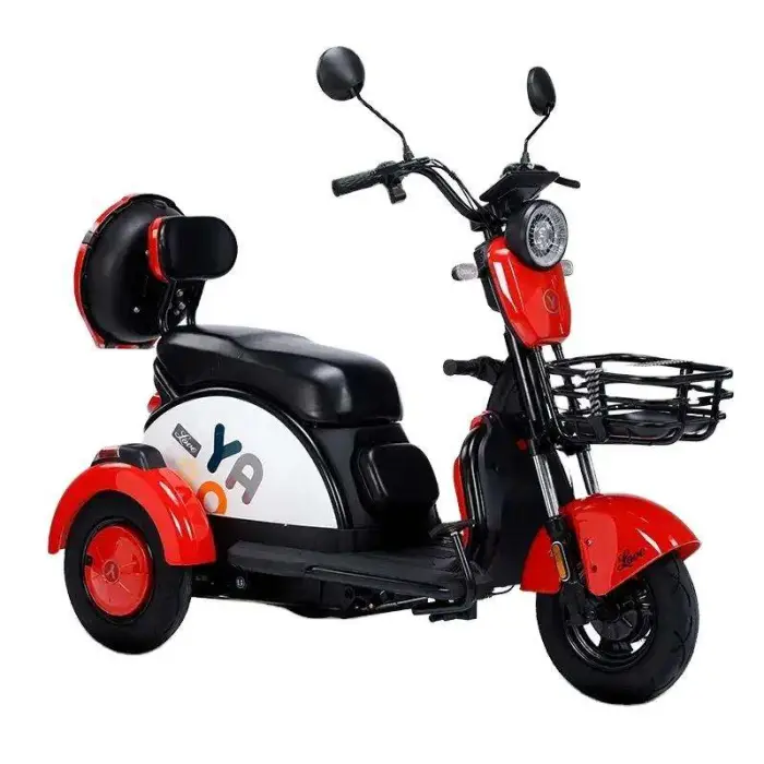 High-end Cheap Electric Tricycle 3 Wheels 3 Speed Brushless Motor Carbon Steel Frame LCD Display 3-person for Adults — image 2