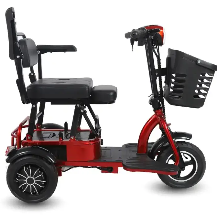 New Folding 48V Electric Pedicab Scooter Three-wheeled with Box for the Elderly and Disabled — image 2