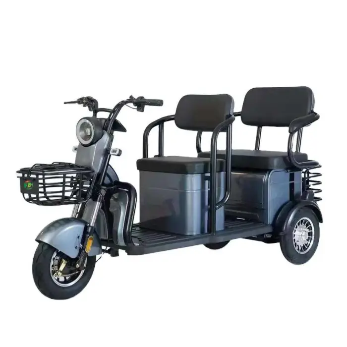 Mini Foldable High-Power 3-Wheel Electric Tricycle Scooter with Brushless Rear Hub Motor 3-Speed 600W 60V Lead-Acid Battery — image 3