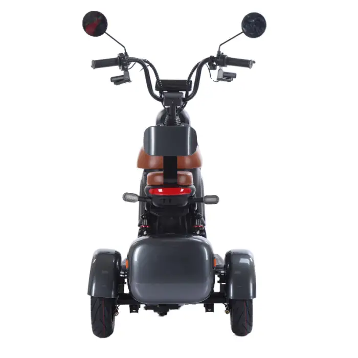 Wholesale 800W Brushless Aluminum 3 Wheeled Electric Tricycle Bike with Rear Hub Motor 60V 20Ah Battery for Family Use Adults — image 2
