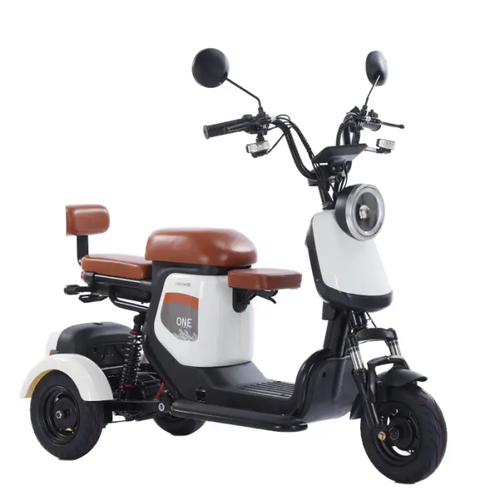 Wholesale 800W Brushless Aluminum 3 Wheeled Electric Tricycle Bike with Rear Hub Motor 60V 20Ah Battery for Family Use Adults — image 3