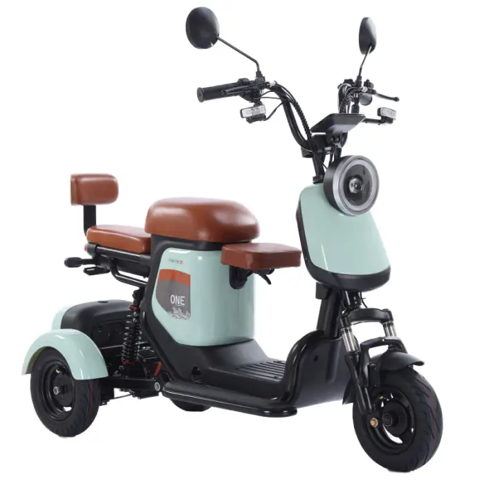 Wholesale 800W Brushless Aluminum 3 Wheeled Electric Tricycle Bike with Rear Hub Motor 60V 20Ah Battery for Family Use Adults — image 4