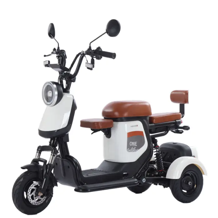Wholesale 800W Brushless Aluminum 3 Wheeled Electric Tricycle Bike with Rear Hub Motor 60V 20Ah Battery for Family Use Adults — image 5
