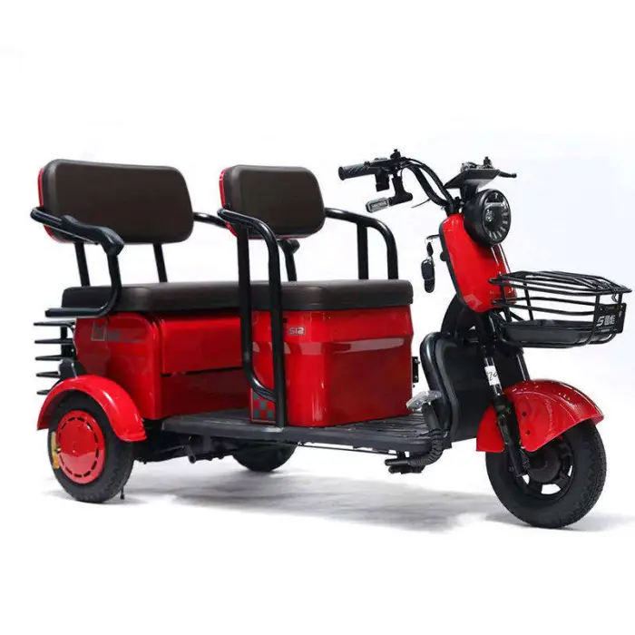 New Arrival 1000 W Brushless Rear Hub Motor Electric Tricycle EEC Scooter with Open Body 60v Solar Steel Frame 3 Wheels — image 2