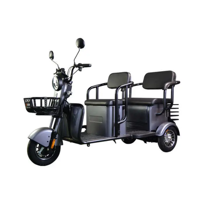 New Arrival 1000 W Brushless Rear Hub Motor Electric Tricycle EEC Scooter with Open Body 60v Solar Steel Frame 3 Wheels — image 5