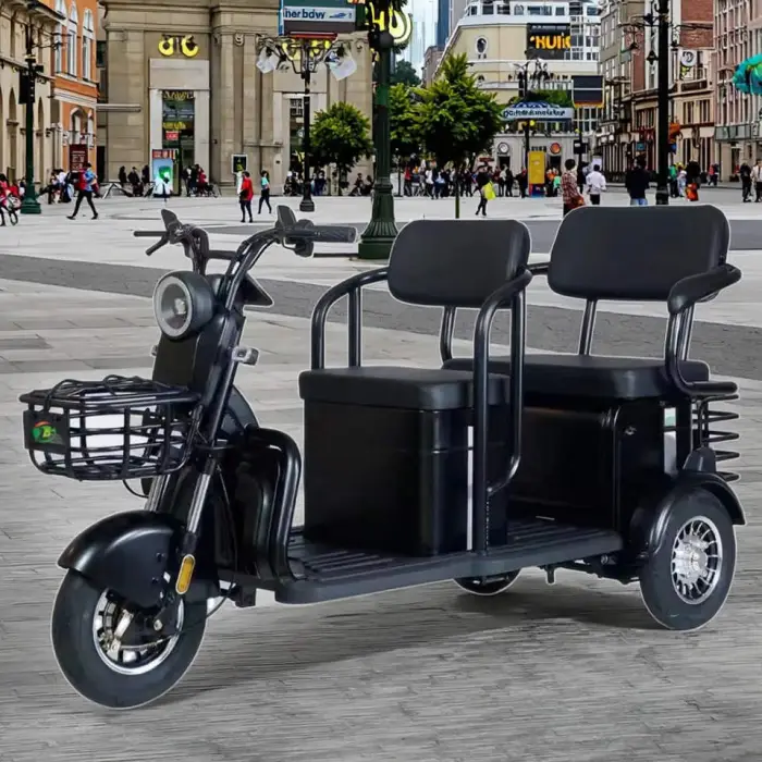 Cheap Tricycle 3-wheel Electric Freight Bicycle, Household Small Scoote RLead-acid Battery Steel-made Electric Tricycle — image 4