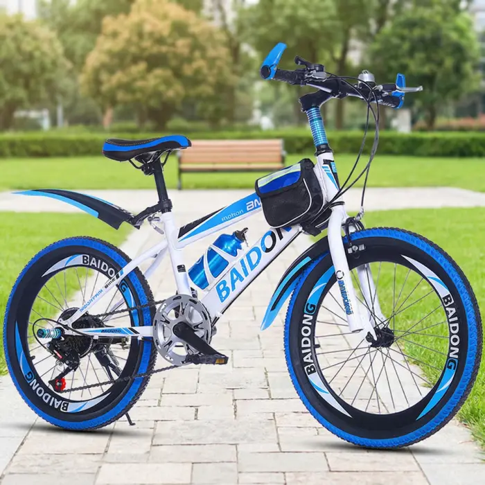 Unisex High-Speed 20/22 Inch Sports Bike Comfortable Saddle Disc Brake Male Female Children's Mountain Bike Steel Fork Material — image 3