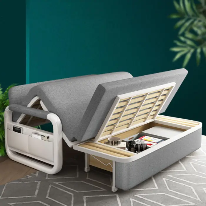 Modern Sofa Set Furniture Living Room Folding Sofa Bed with Storage Multi-functional Bed — image 2