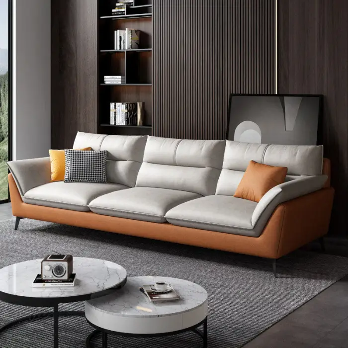 Modern Simple Designer L-shaped Sofa Wholesale Light Luxury Fabric Sofa for Home Apartment Nordic Living Room L-shape Sofa Set — image 6