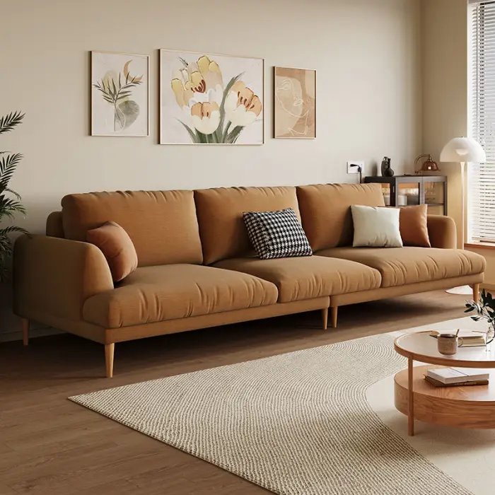 Sofa Manufacturers Wholesale Couches Sectional Sofa Living Room Furniture Modern White comfort Fabric Sofa Set — image 3