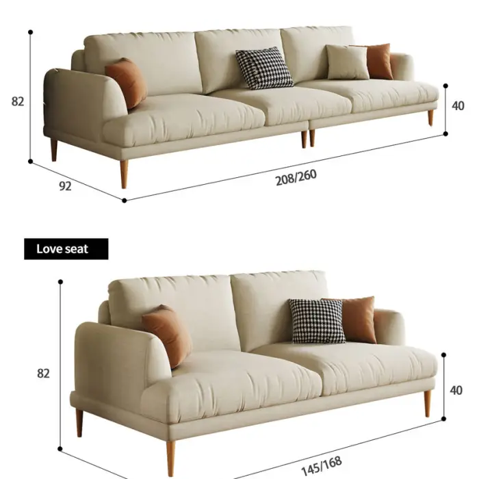 Sofa Manufacturers Wholesale Couches Sectional Sofa Living Room Furniture Modern White comfort Fabric Sofa Set — image 6