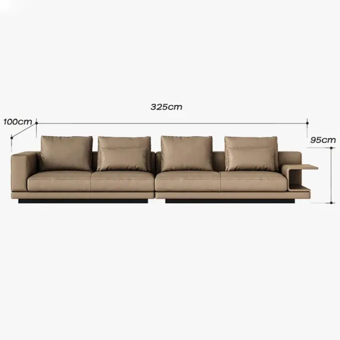 Latest Popular Design Italian Minimalist Creative Sectional Three Seat Fabric Sofa Set for Apartment Living Room Furniture — image 6