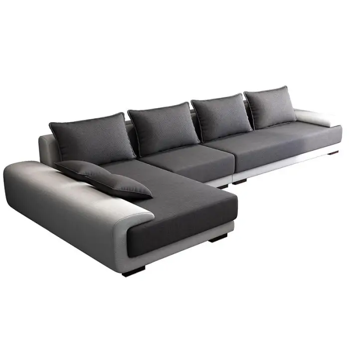 Italian Home Office Classic Sofa Modern Sofa Set Living Room Furniture Modern Luxury Fabric L-Shaped Sofa Furniture — image 6