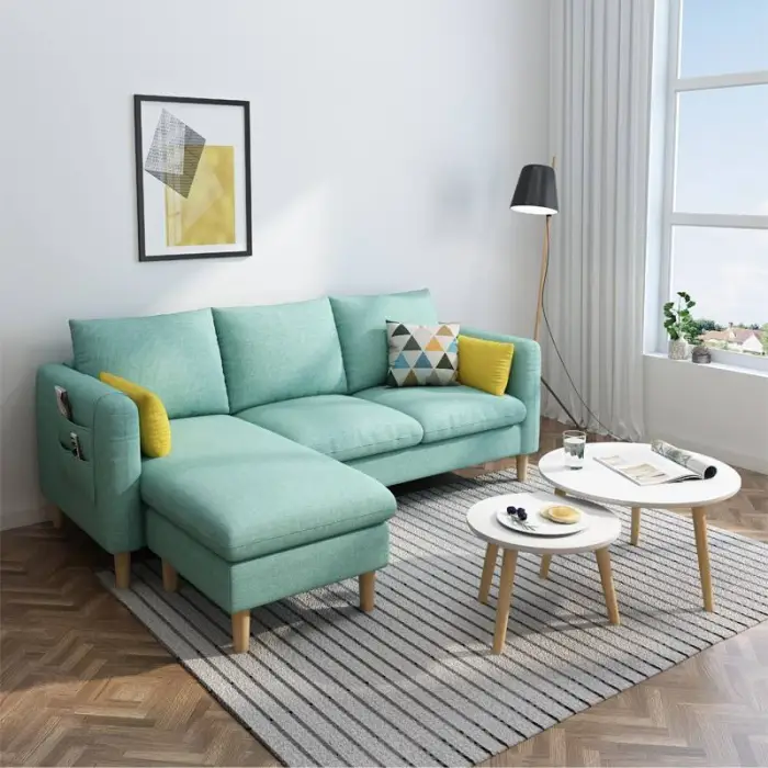 Wholesale Nordic Cheap Living Room Sofas Three Seat Modern Design 3 2 1 Sofa Sets Luxury Sofa Set Furniture — image 2