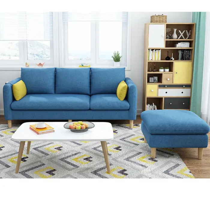 Wholesale Nordic Cheap Living Room Sofas Three Seat Modern Design 3 2 1 Sofa Sets Luxury Sofa Set Furniture — image 5
