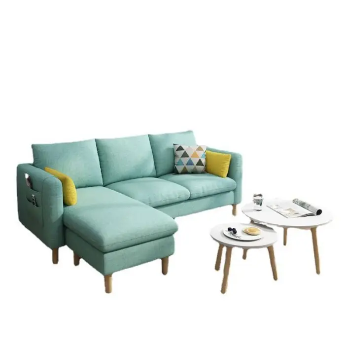 Wholesale Nordic Cheap Living Room Sofas Three Seat Modern Design 3 2 1 Sofa Sets Luxury Sofa Set Furniture — image 6