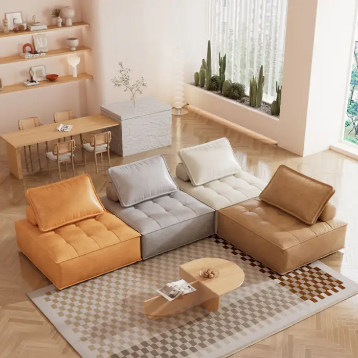 New Arrival Modern Sectional Sofa Living Room Furniture l Shaped Corner Modular Couches Sectional Sofa — image 4