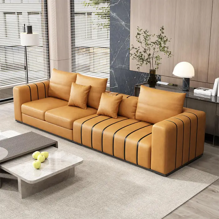 Italian Furniture Luxury Sofa 2024 Bedroom Set Couches Modern Sofa 1 Set Nordic Minimalist Sofa for the Living Room — image 4