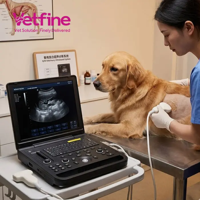 Portable B W Ultrasound Scanner for Veterinary Use with Animal Pre-set Modes for Cat Dog Cattle Horse — image 3