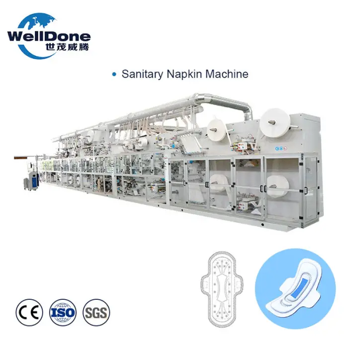 Welldone Sanitary Pad Making Machine Lady Pad Production Machinery Making Price — image 4