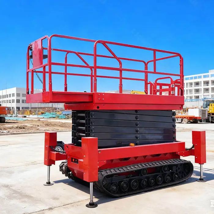 Free Shipping Electric Tricycle Mobile Scissor Lift Platform Electric Lift Platform Car for Aerial Work/Material Handling — image 4