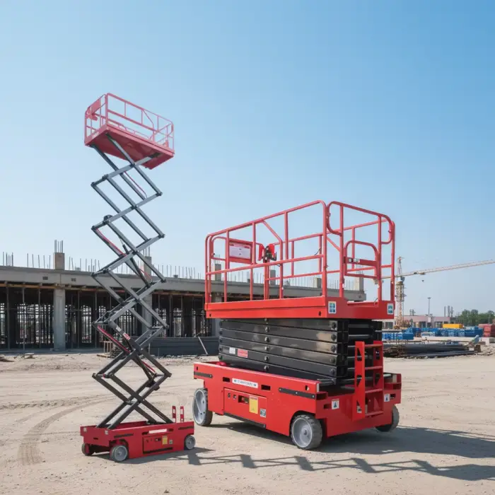 Free Shipping Electric Tricycle Mobile Scissor Lift Platform Electric Lift Platform Car for Aerial Work/Material Handling — image 5