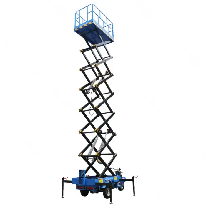 Free Shipping Electric Tricycle Mobile Scissor Lift Platform Electric Lift Platform Car for Aerial Work/Material Handling — image 7