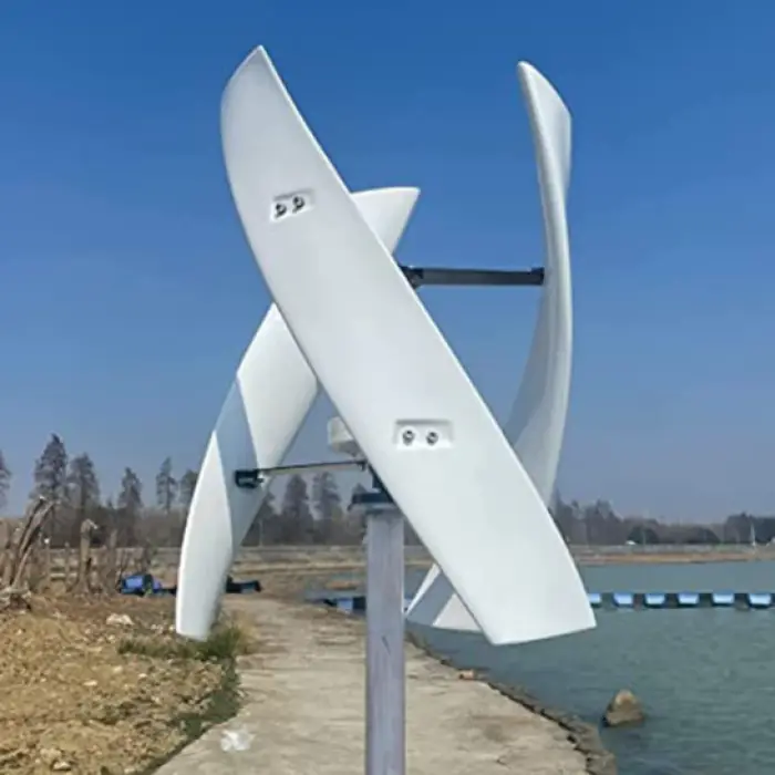 High Efficiency Vertical Axis Wind Turbine Generator Set 10kW 20kW Low Noise Spiral Blade Wind Generator for Home Use — image 4