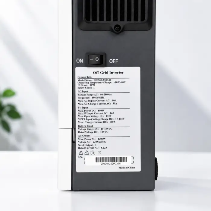 2500-O 2500W Continuous Single Phase off Grid Hybrid Solar Inverter 24VDC 230VAC 50Hz Pure Sine Wave Built-in MPPT — image 7