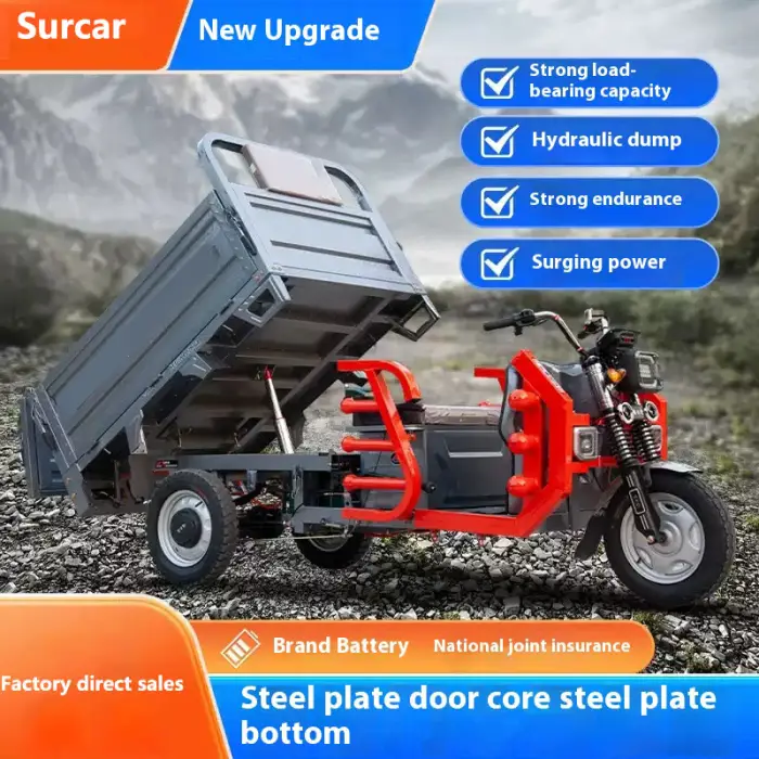 Open Carrier Electric Tricycle Motorcycle with Big Box Size Range for Cargo Delivery 3 Wheel Electric Cargo on Sale — image 4