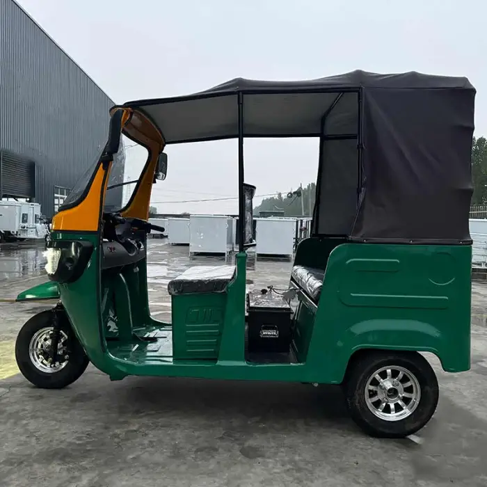 2024 New Arrival 5-Seat Passenger Tricycle Taxi Tuk Tuk Bajaj Adult Tricycle 3 Wheel Ev Rickshaw — image 2