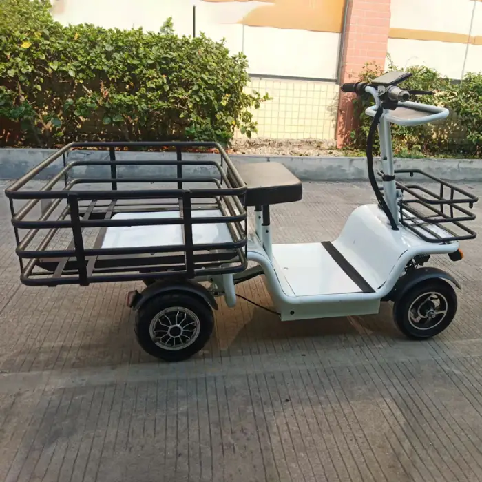 48V 1000W Mobility 4 Wheel Electric Cargo Bike 4 Wheel High Speed Electric Cargo Tricycles — image 3