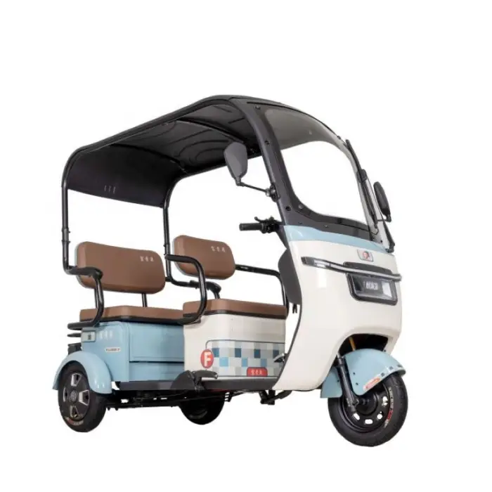 Passenger Small Trike New Style Leisure Tricycle with Cover in China Factory Direct Sale 3 Wheel ELectric Tricycle — image 3