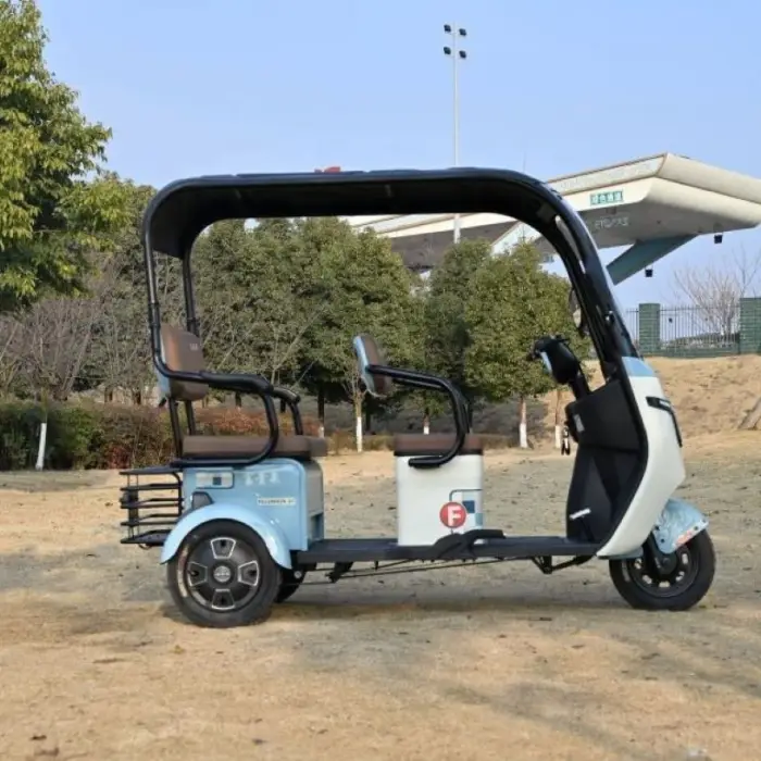 Passenger Small Trike New Style Leisure Tricycle with Cover in China Factory Direct Sale 3 Wheel ELectric Tricycle — image 6