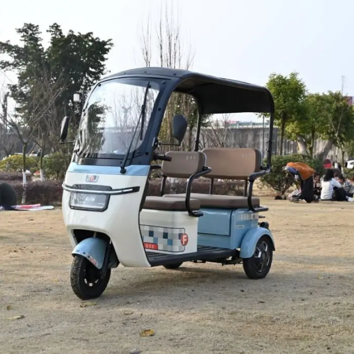 Passenger Small Trike New Style Leisure Tricycle with Cover in China Factory Direct Sale 3 Wheel ELectric Tricycle — image 7