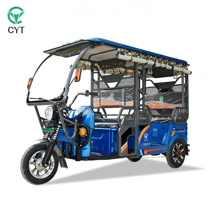 Factory Price Electric Tuk Tuk Bajaj Type Passenger Rickshaw 3 Wheel Electric Tricycle for Sale — image 5