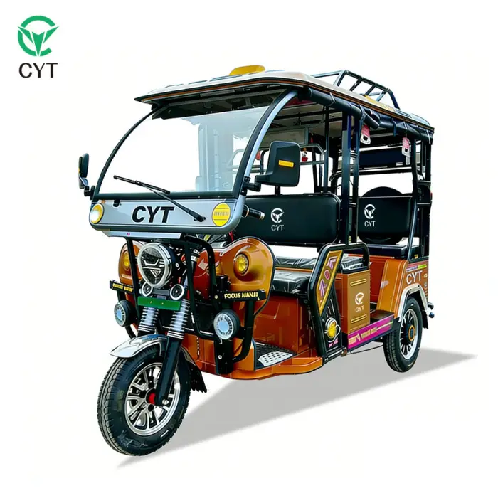 Factory Price Electric Tuk Tuk Bajaj Type Passenger Rickshaw 3 Wheel Electric Tricycle for Sale — image 6
